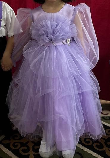 куплю одежды: Детское платье, цвет - Фиолетовый, Новый — 3