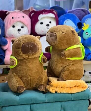 где купить капибару: Игрушка капибара + плед Милая и мягкая капибара в комплекте с уютным — 1