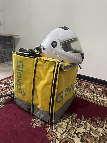 Набор для мотокурьера/доставки: - Терморюкзак Glovo (жёлтый, с — 3