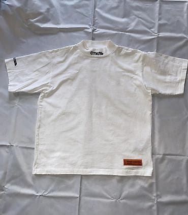 талстовка мурской: Белая футболка Heron Preston «СТИЛЬ» - Крой: прямой, свободный — 4