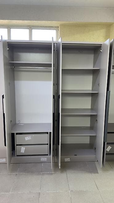 спальный гарнитур новый: Спальный гарнитур, Новый, Двуспальная кровать, Шкаф, Комод, ДСП, Бесплатная доставка, цвет - Серый — 8