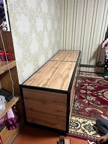 камод сатылат: Кийим үчүн комод, Күзгүсүз, ЛДСП, түсү - Күрөң — 4