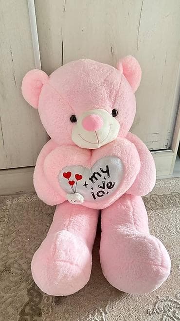 coco cola: Большой мягкий медведь-валентинка. - Цвет: нежно-розовый. - Размер — 1