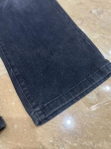 Брюки: Черные бэгги джинсы, унисекс, состояние отличное, разок примерил но к — 3