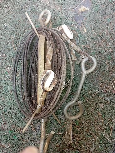 компрессор продаю: Трос-лебёдка ручная с крюками и блоками - Стальной трос многопрядный — 1