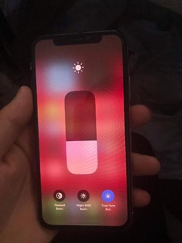 IPhone X, Б/у, 64 ГБ, Серебристый, Чехол, 100 %