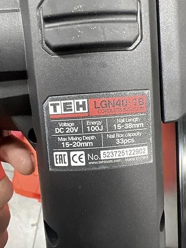 мебельный степлер: Аккумуляторный гвоздезабиватель TEH LGN40-1B - Тип: бесщеточный — 2