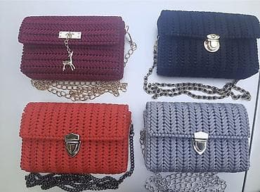 сумка клатч б у: Классическая сумка, Материал: Полиэстер, Вязаная модель, Женские, Новый — 4