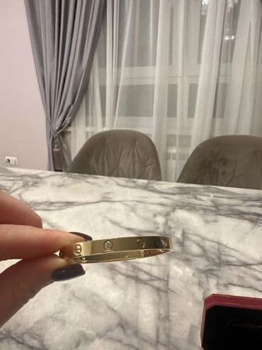 Атайын кийим: Браслет Cartier Love, желтое золото, с бриллиантами. Классическая — 3