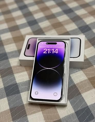 оригинальные аирподсы 1: IPhone 14 Pro, 128 ГБ, Deep Purple, Коробка — 3