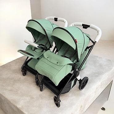 каляска для близнецов: Коляска, цвет - Черный, Новый — 9