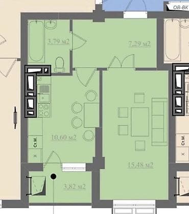 platinum park: 1 комната, 41 м², Элитка, 9 этаж, Евроремонт — 6