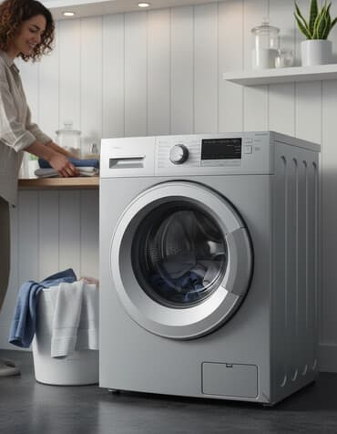 фен волос: Стиральная машина Midea, Б/у, Автомат, Полноразмерная — 1