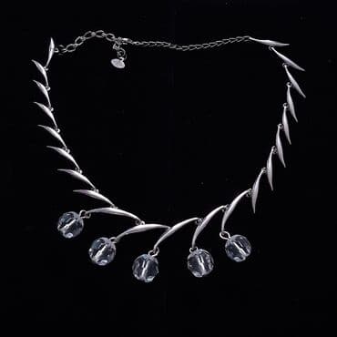 украшения с национальными узорами: Изящное вечернее колье с горным хрусталём, не темнеет. Производство — 4