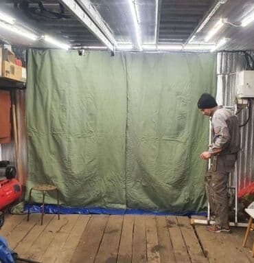 оборудование для ip телефонии модуль расширения настольные: Шторы брезентовые в гараж зимний утепленый вариант. шторы на люверсах — 2