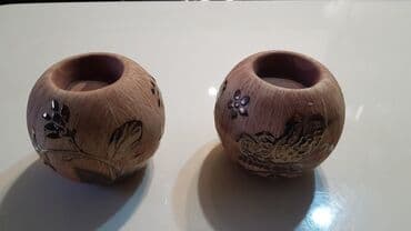 кант мис: Подсвечники стильные дизайнерские. Керамика. 2 шт. Цена за оба. В — 4