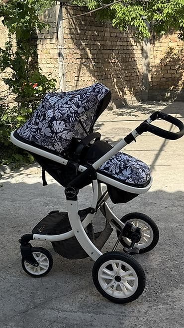 Коляски: Коляска, Другой бренд, цвет - Черный, Б/у, Самовывоз — 2