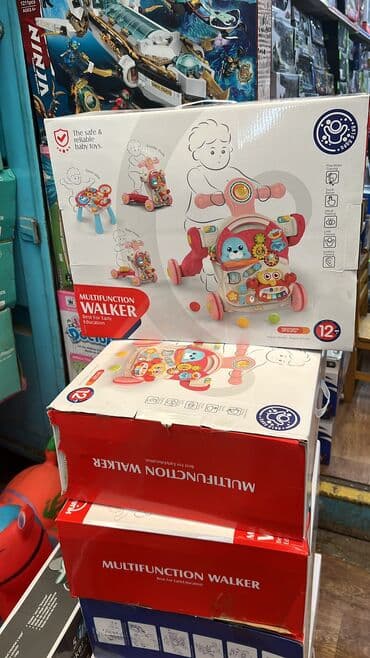 детскую игрушку коляску: Активный ходунок 4 в 1 самокат велосипед бизиборд и толкач — 1