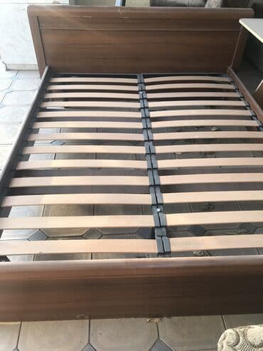 кровать ортопедический: Двуспальная кровать, Б/у, С матрасом, длина - 200 см — 5