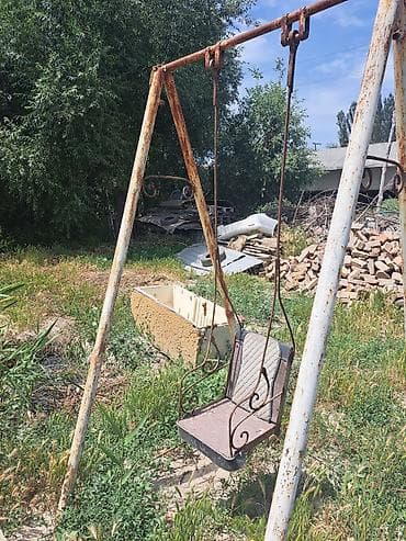 Садовые качели Металл, Со спинкой, Без крыши — 4