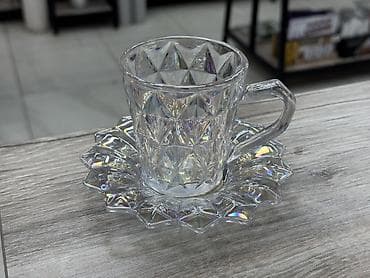 сткл: Набор чайных чашек с блюдцами DIAMONDS — 12 предметов - Состав: 6 — 4
