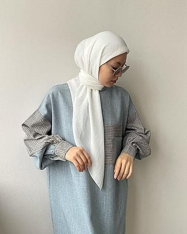 luis vitton: Повседневное платье, Made in KG, Осень-весна, Длинная модель, Лен, Оверсайз, Стандарт — 5