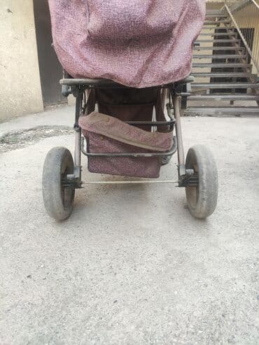 сколько стоит детская коляска: Коляска, цвет - Коричневый, Б/у — 3