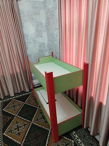 Дом и сад: Двухъярусная детская кровать, ЛДСП, цвет - Зеленый — 3