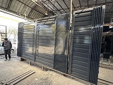 ворота из профнастила: Металлические распашные и раздвижные ворота-жалюзи - Материал — 8