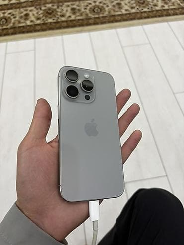 IPhone 15 Pro, 256 ГБ, Natural Titanium, Кабель, 82 %