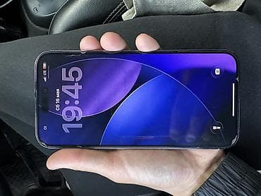 корпаратив симка: IPhone 14 Pro Max, Б/у, 256 ГБ, Deep Purple, Защитное стекло, 83 % — 3