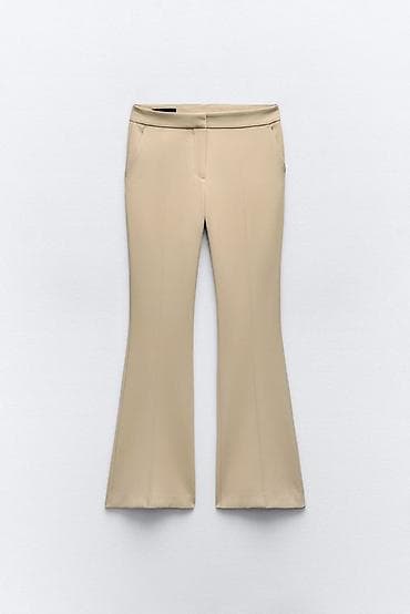 Личные вещи: Брюки женские, бежевые - Крой: расклёшенный к низу (легкий — 1