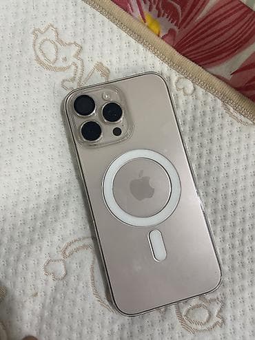 IPhone 16 Pro Max, Новый, 256 ГБ, Золотой, Зарядное устройство, Защитное стекло, Кабель, 100 %