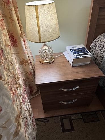 bed table: Прикроватная тумба, Без зеркала, цвет - Коричневый, ЛДСП — 2