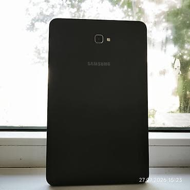 Техника и электроника: Планшет, Samsung, 10" - 11", Wi-Fi, Б/у, Классический цвет - Черный — 1