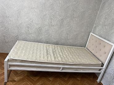 одно спалный кровать: Односпальная кровать, Б/у, С матрасом, длина - 190 см — 2