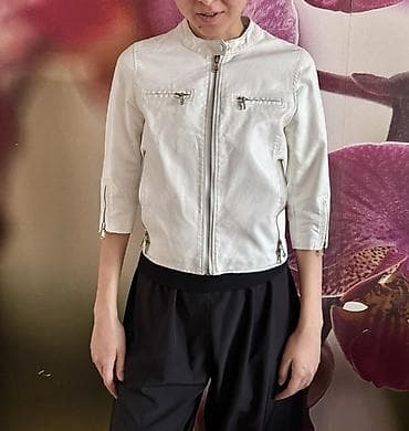 косухи: Кожаная куртка, Косуха, Экокожа, Укороченная модель, XS — 7