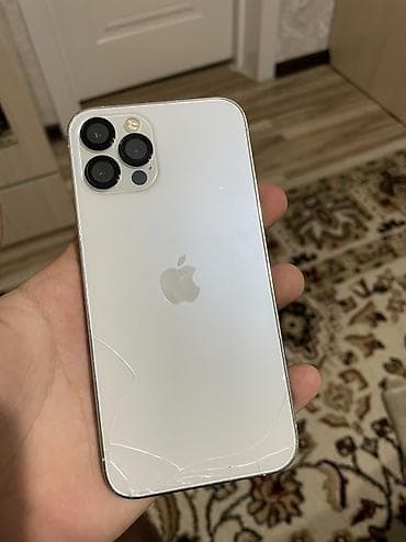 IPhone 12 Pro, Б/у, 128 ГБ, Серебристый, Защитное стекло, Чехол, 78 %