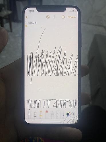 интерактив: IPhone X, Б/у, 256 ГБ, Серебристый, 100 % — 1