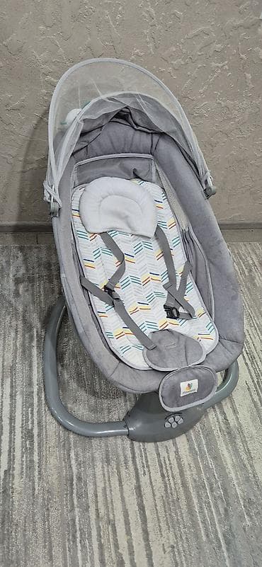 maribel люлька: Детский шезлонг, Б/у, Электронная, Другой материал, цвет - Серый — 1