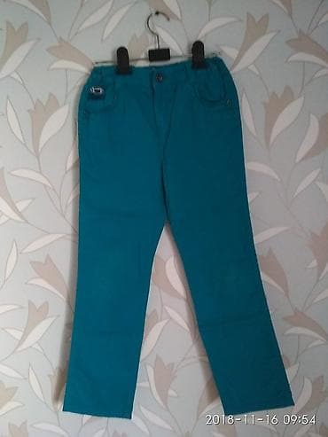Джинсы и брюки, цвет - Голубой, Б/у at lalafo.kg Джинсы и брюки, цвет - Голубой, Б/у
