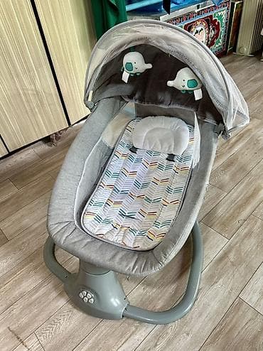 детский раскладной диван: Детский шезлонг, Электронная, Другой материал, цвет - Серый — 3