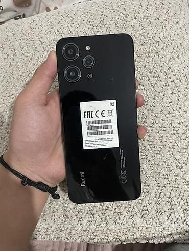 Redmi, Redmi 12, Б/у, 128 ГБ, цвет - Черный, 1 SIM, eSIM