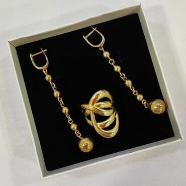 самые красивые свадебные платья в мире: Серебряный Комплект Шарики Серебро напыление жёлтое золото 925 пробы — 1