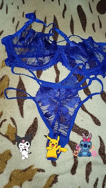 эротическая одежда: Комплект, Стринги, С перьями — 10