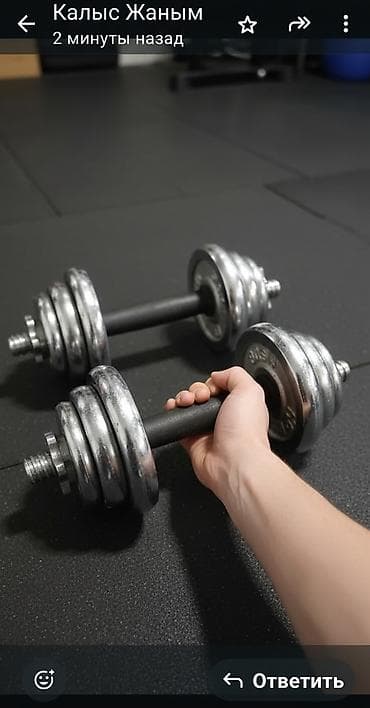 гантели наборные: Хромированные гантели Каждый 7.5+7.5 кг — 1