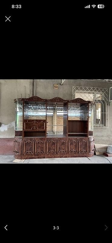 Стенка-шкаф, Тип стенки-шкафа: Модульная, Для зала, Особенности: Для хранения посуды