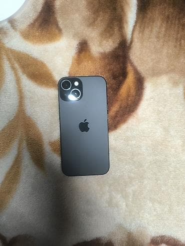 кондиционер мобильный: IPhone 15, Б/у, 128 ГБ, Black Titanium, Зарядное устройство, Чехол, Коробка, 87 % — 1
