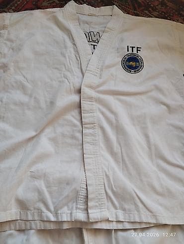 штаны пума: Белый добок для тхэквондо с логотипом ITF на груди, предназначенный — 1