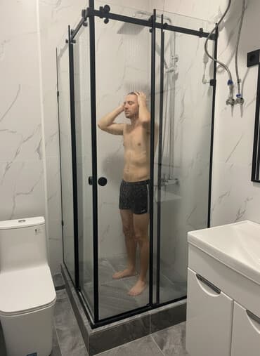 бани бочка: Душевая кабина Прямоугольная, Покрытие: Антикапельное — 2